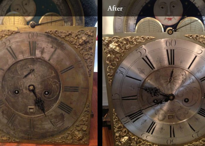Before And After Photos Of Clock Dial Restoration